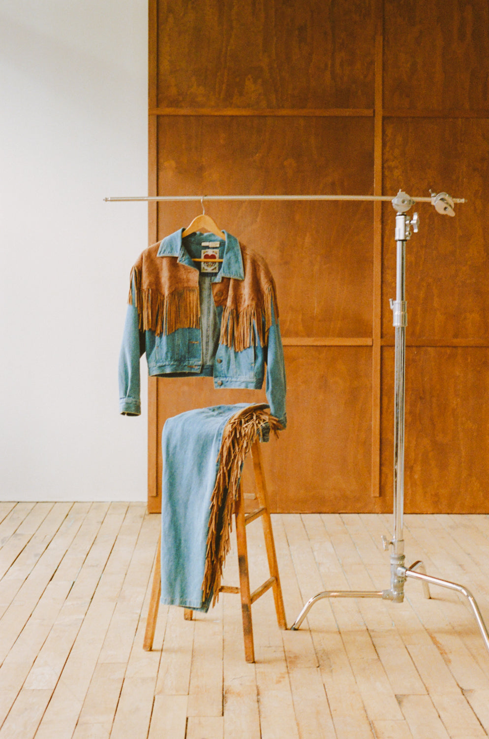 Vintage Western Denim and Suede Matching Set