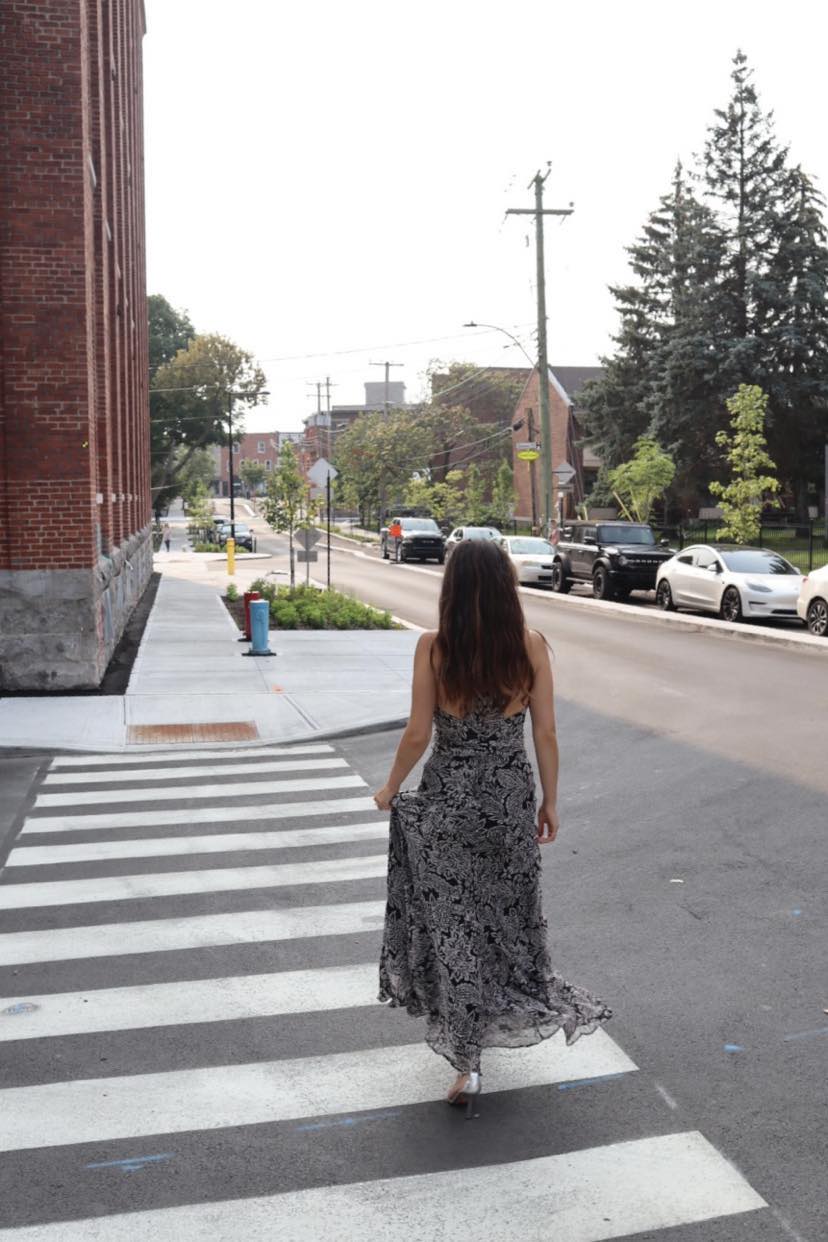 Vintage Printed Silk Boho Maxi Dress