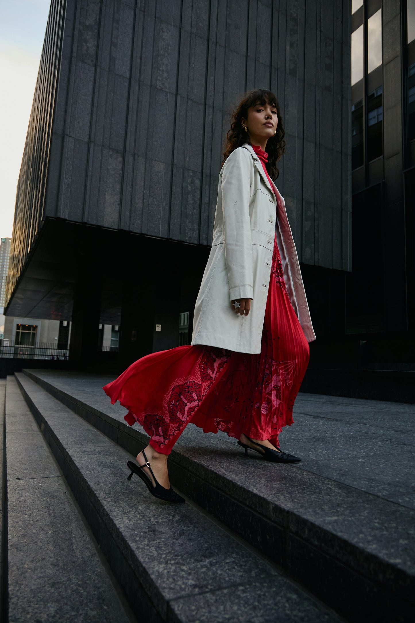 Vintage White Leather Jacket