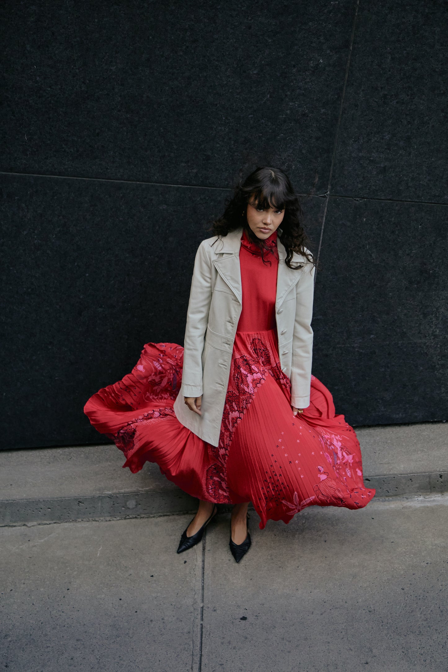 Valentino Pleated Maxi Dress