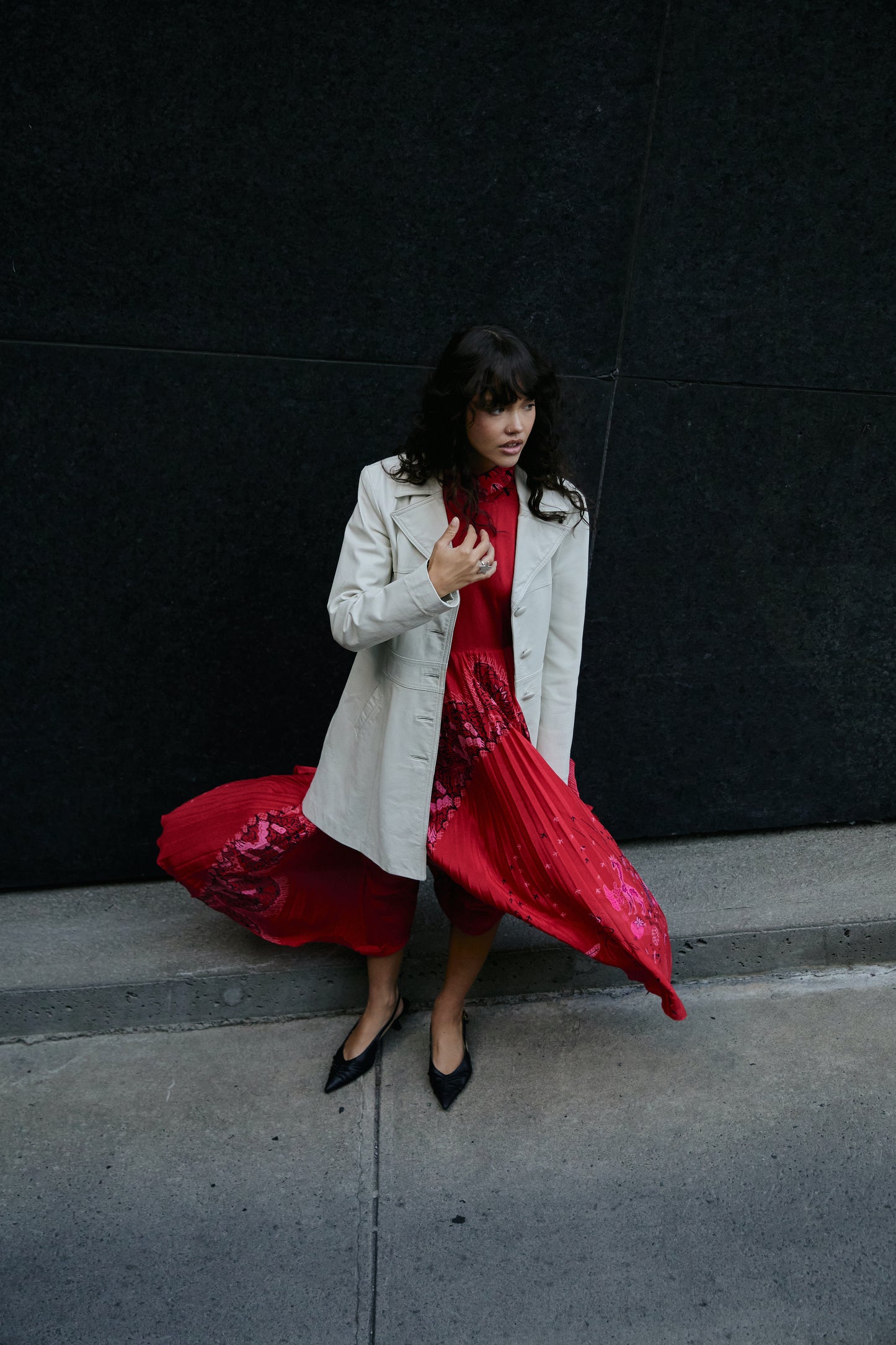 Vintage White Leather Jacket