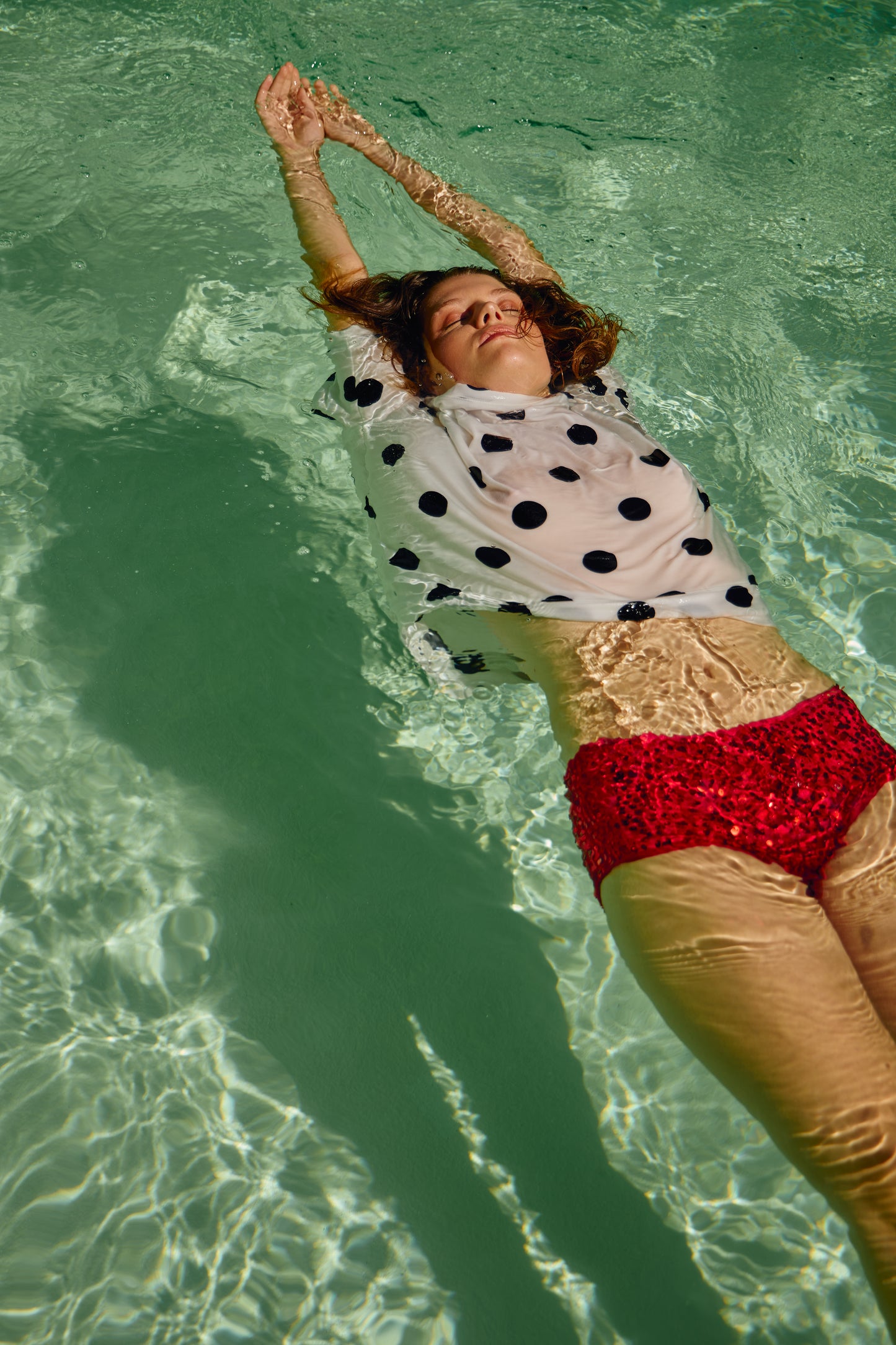 Red Sequin Short Shorts