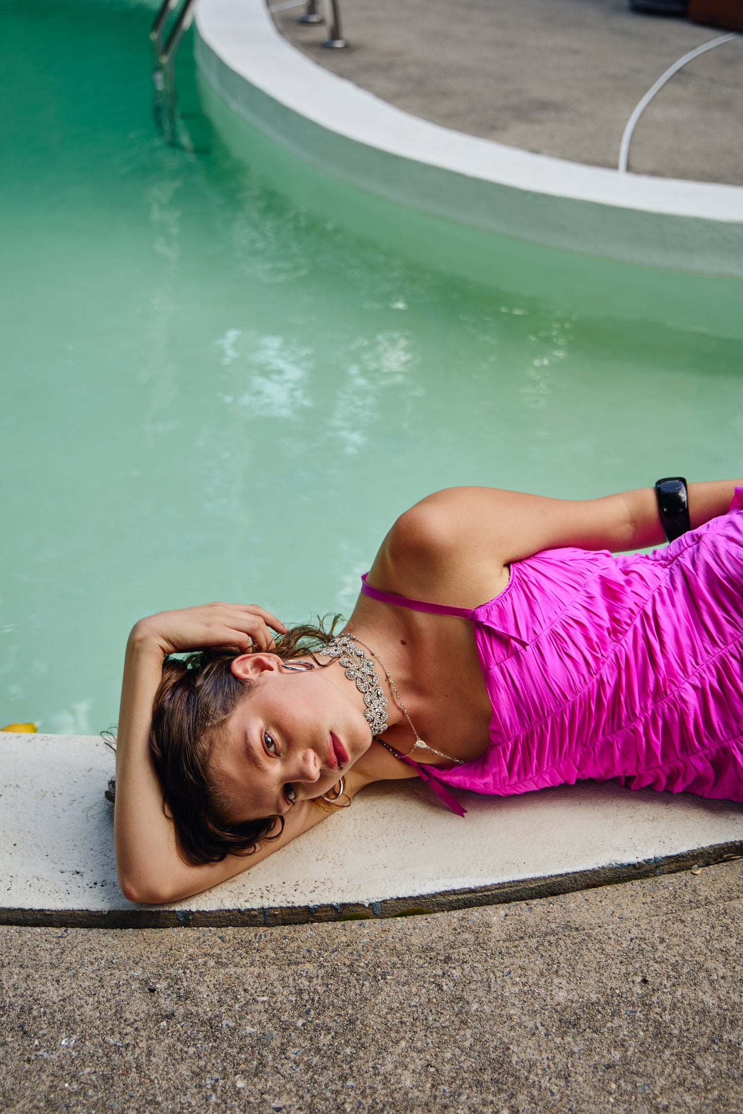 Vintage Fuchsia Pink Dress