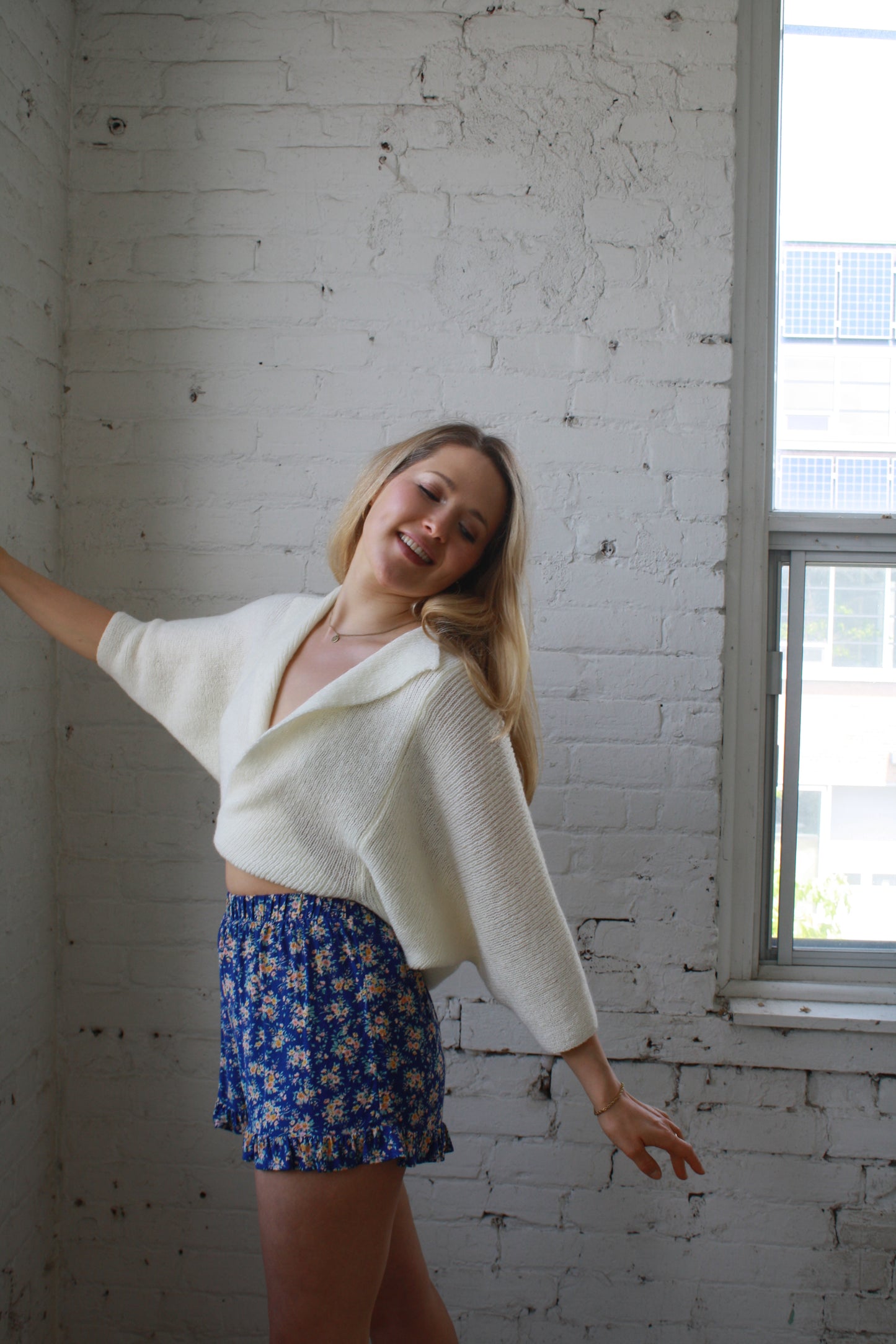 Vintage wrap knit sweater