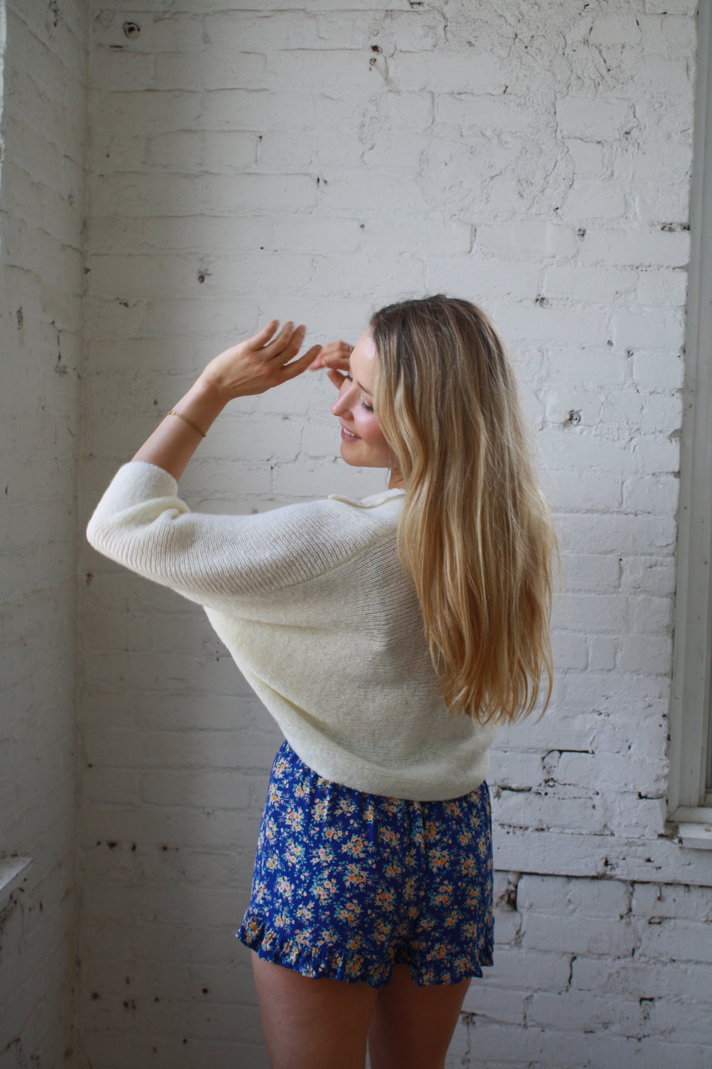 Vintage wrap knit sweater