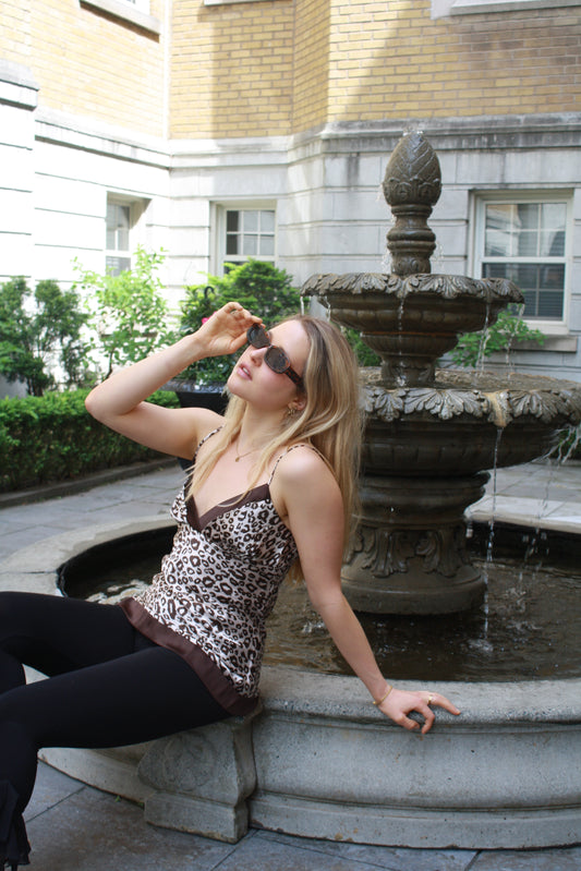 Vintage Y2K leopard print camisole