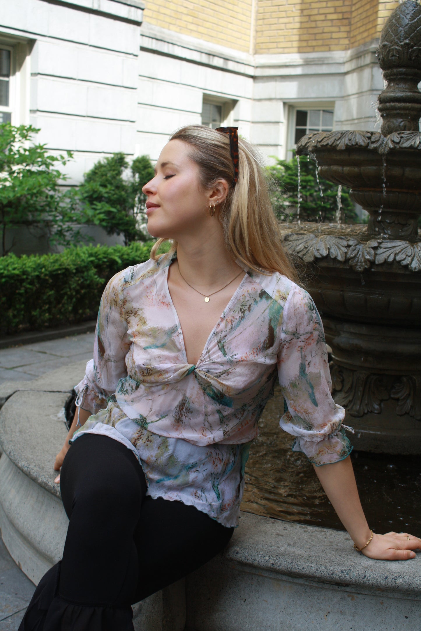 Vintage DVF Silk Sheer Blouse