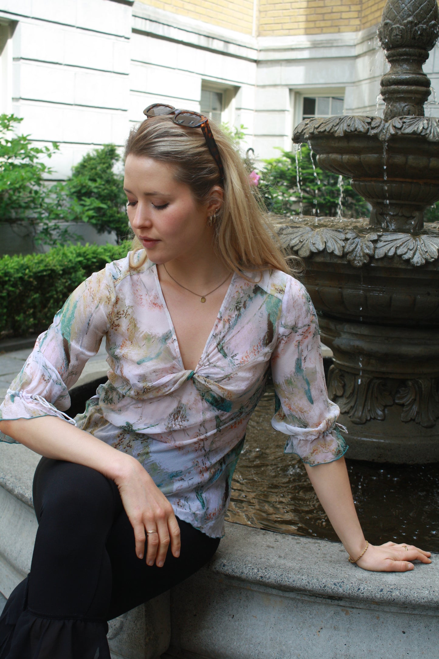 Vintage DVF Silk Sheer Blouse