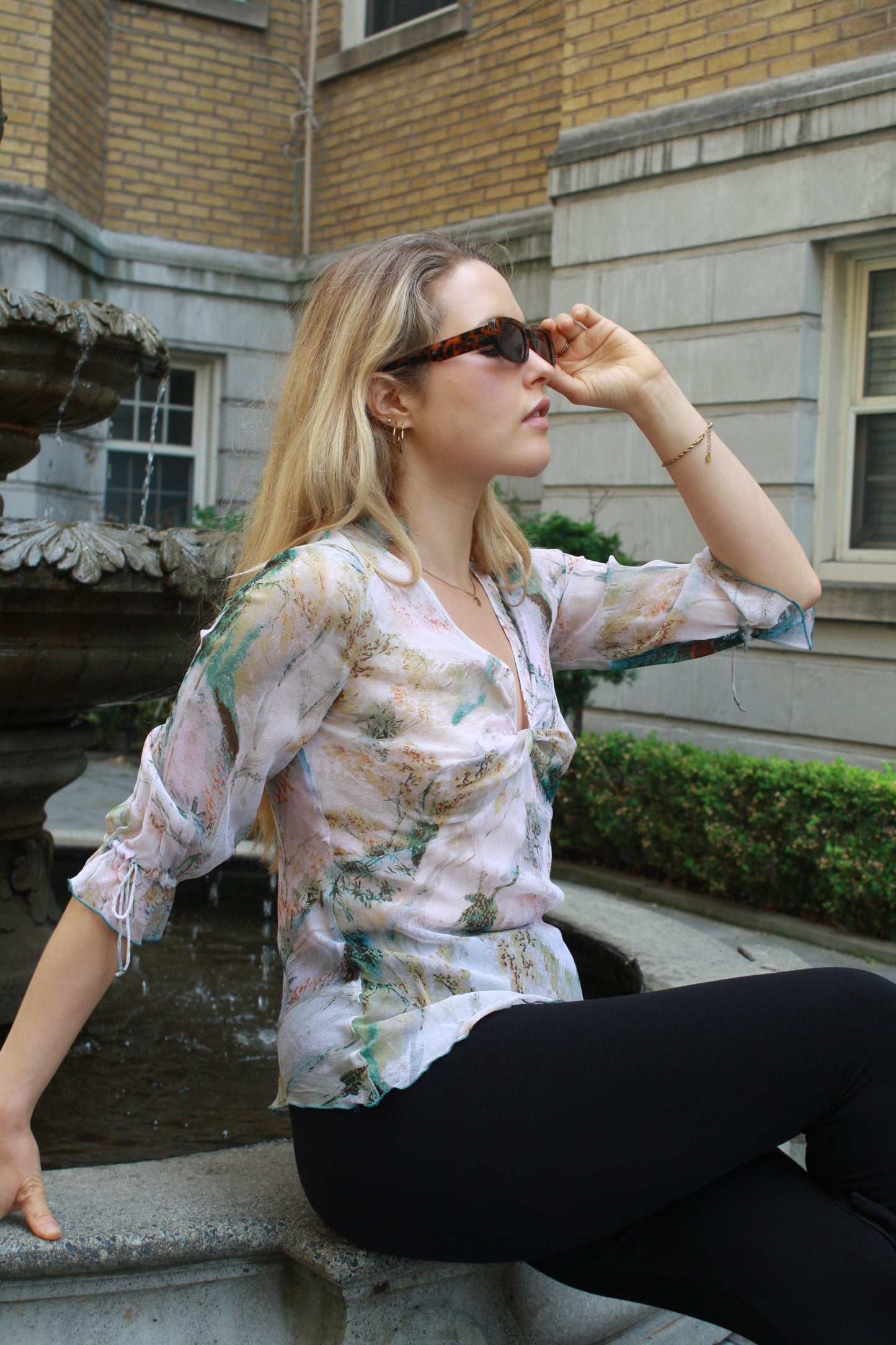 Vintage DVF Silk Sheer Blouse