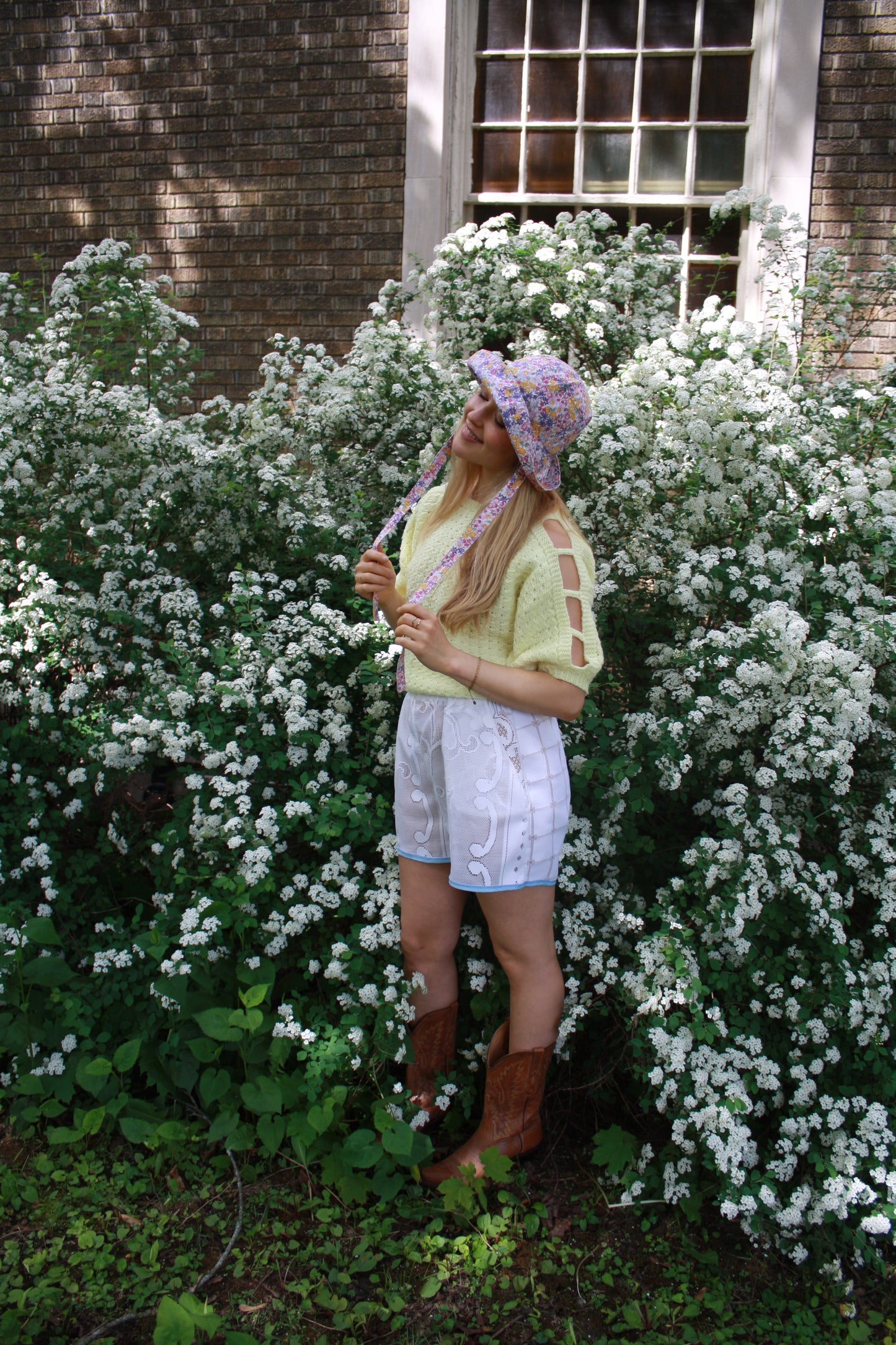 Cotton large brim summer hat