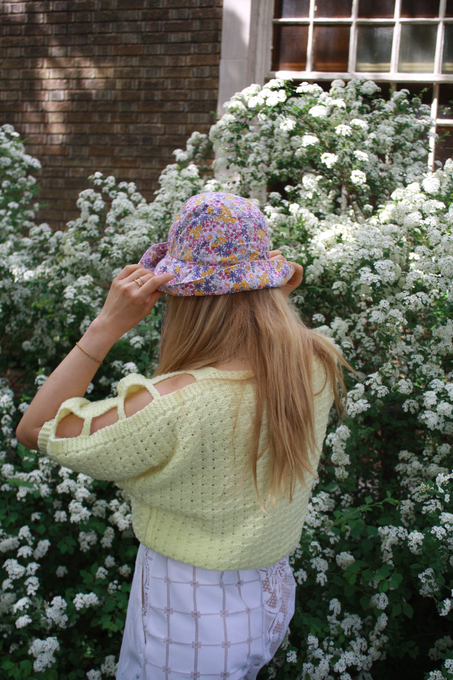 Cotton large brim summer hat