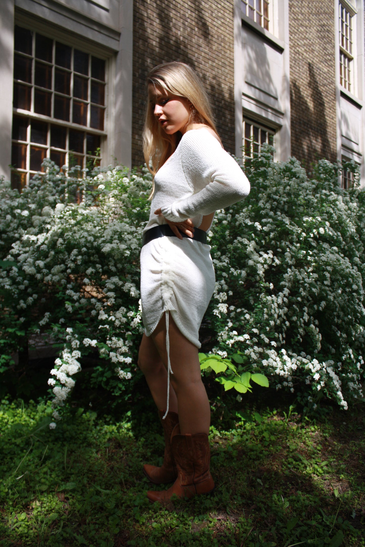 Vintage 90's black leather belt