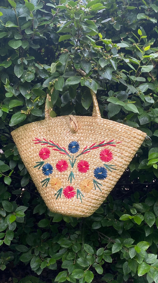 Vintage 70's wicker purse