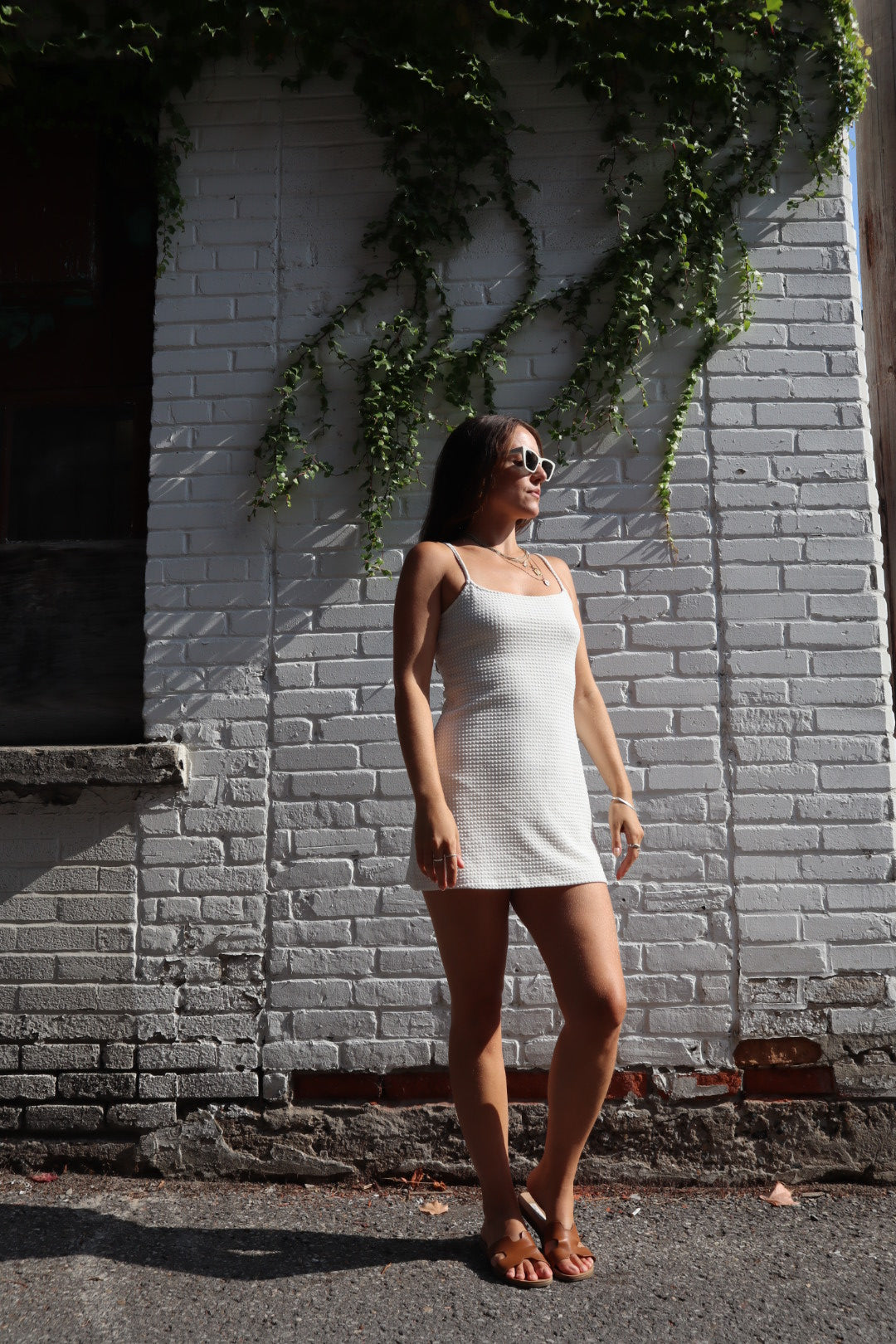 Vintage 90's white summer dress