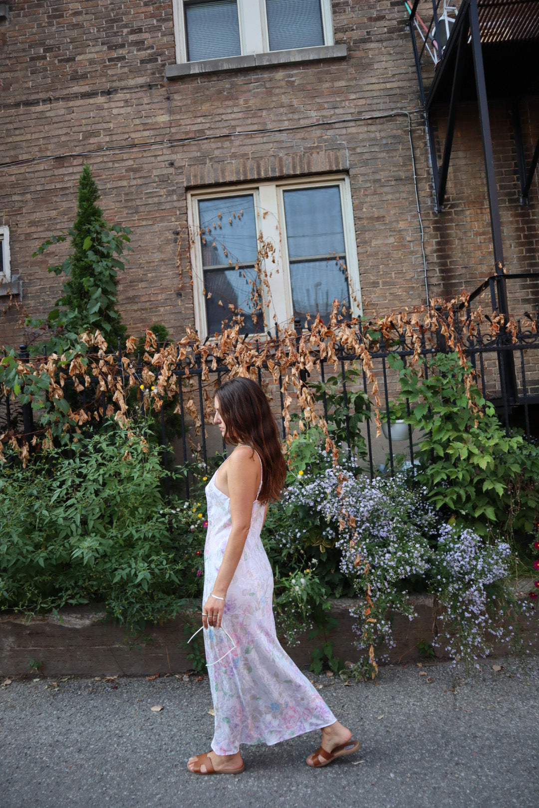 Vintage 80's pastel maxi slip dress