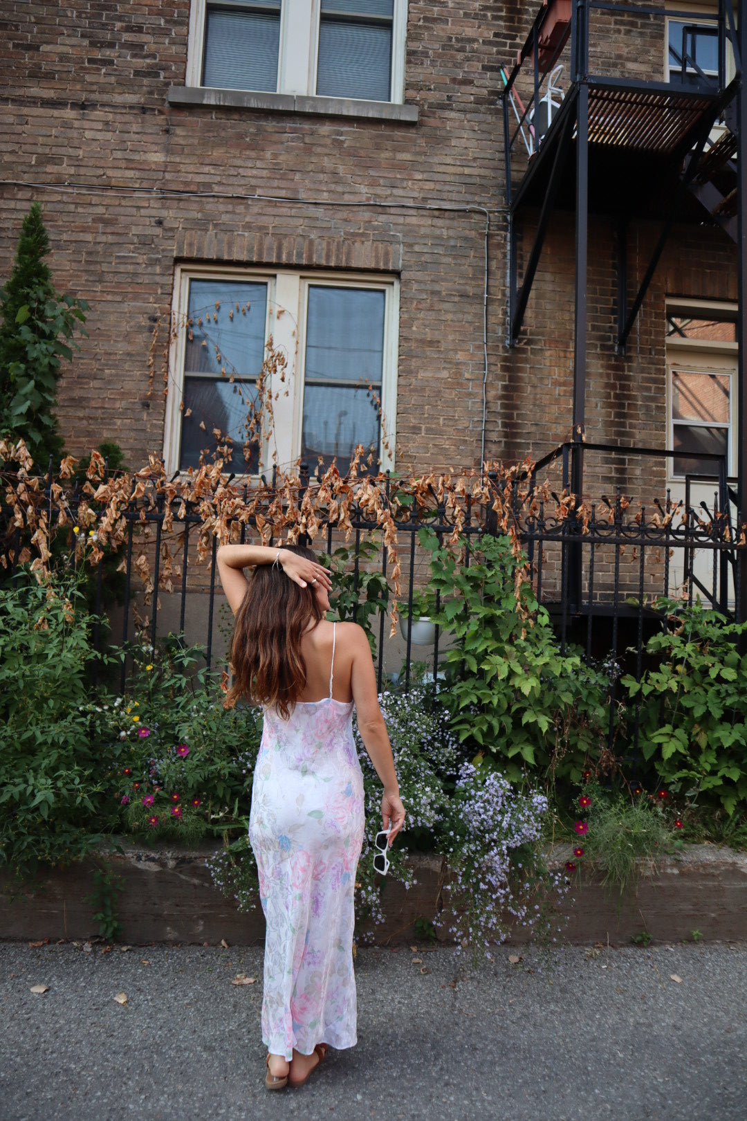 Vintage 80's pastel maxi slip dress