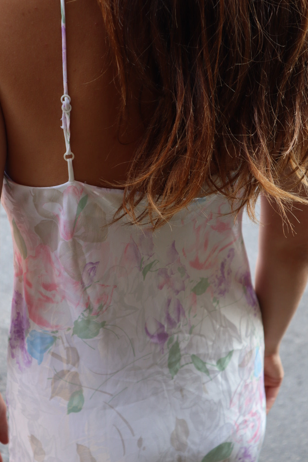 Vintage 80's pastel maxi slip dress