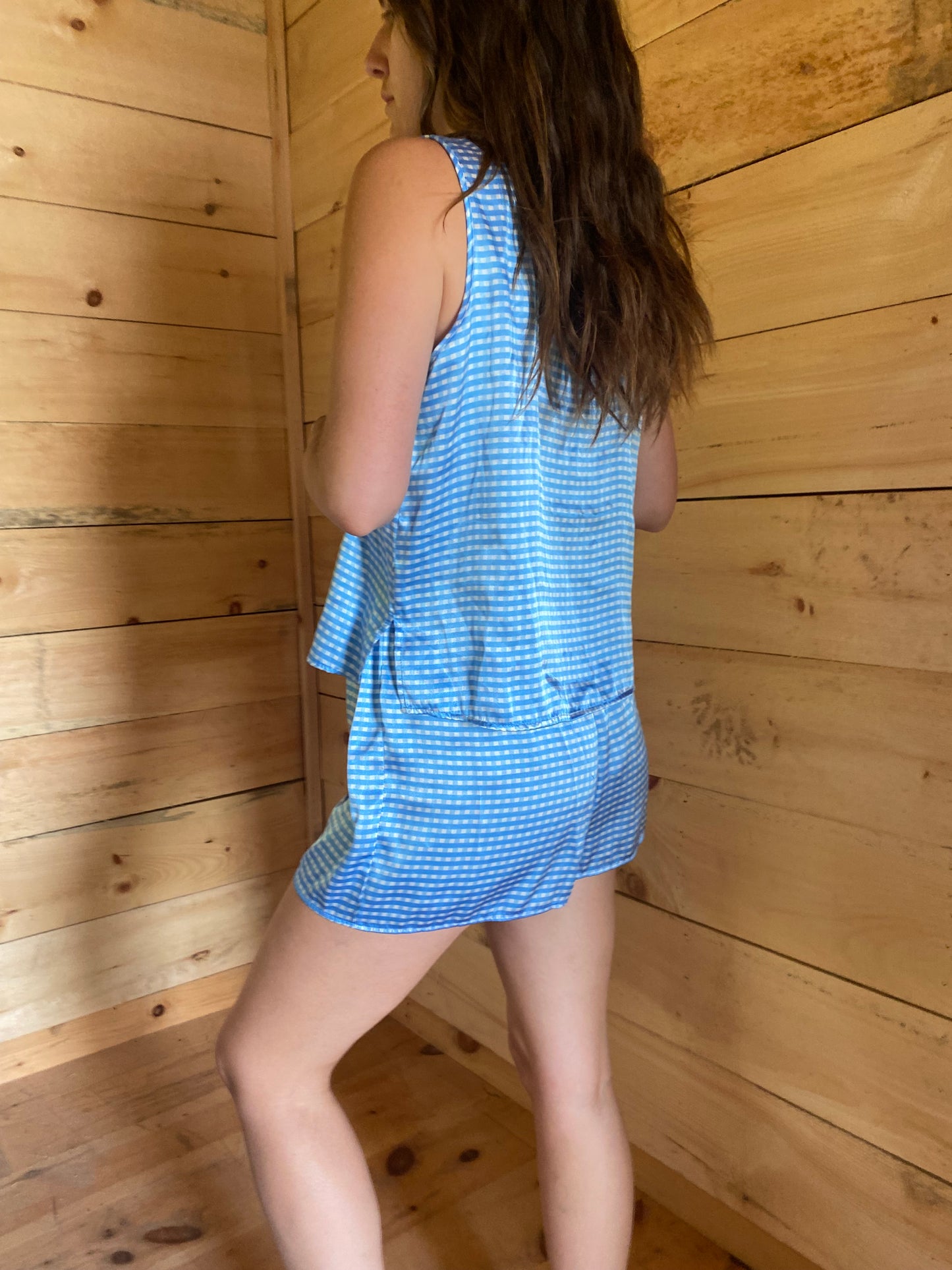 Vintage 90's gingham matching set