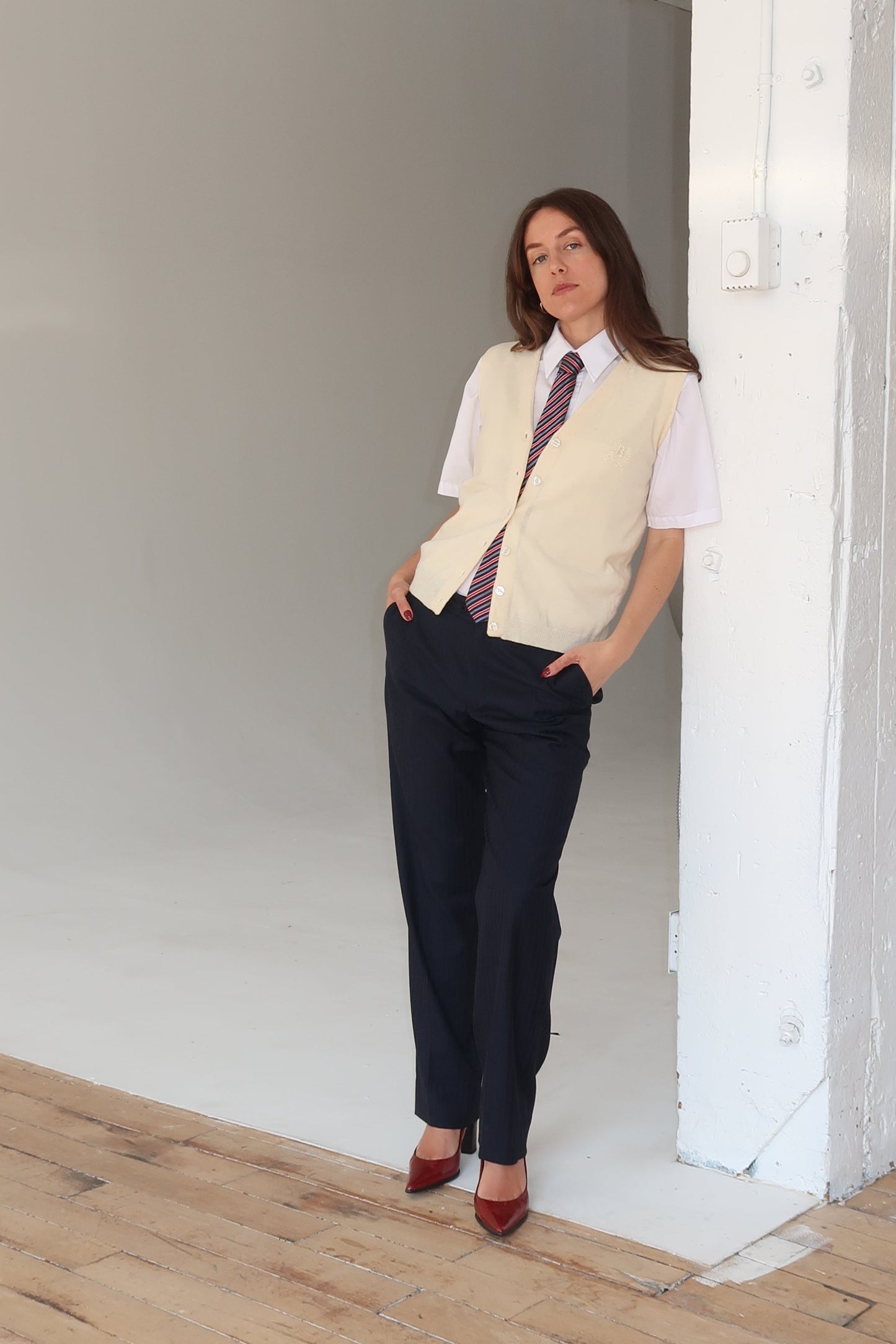 Vintage 90s Striped Menswear Trousers