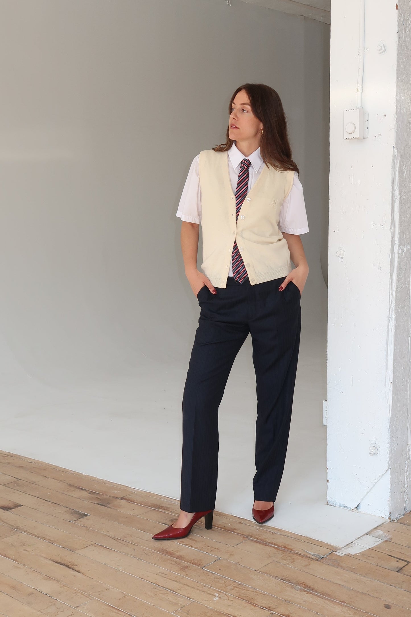 Vintage 90s Striped Menswear Trousers