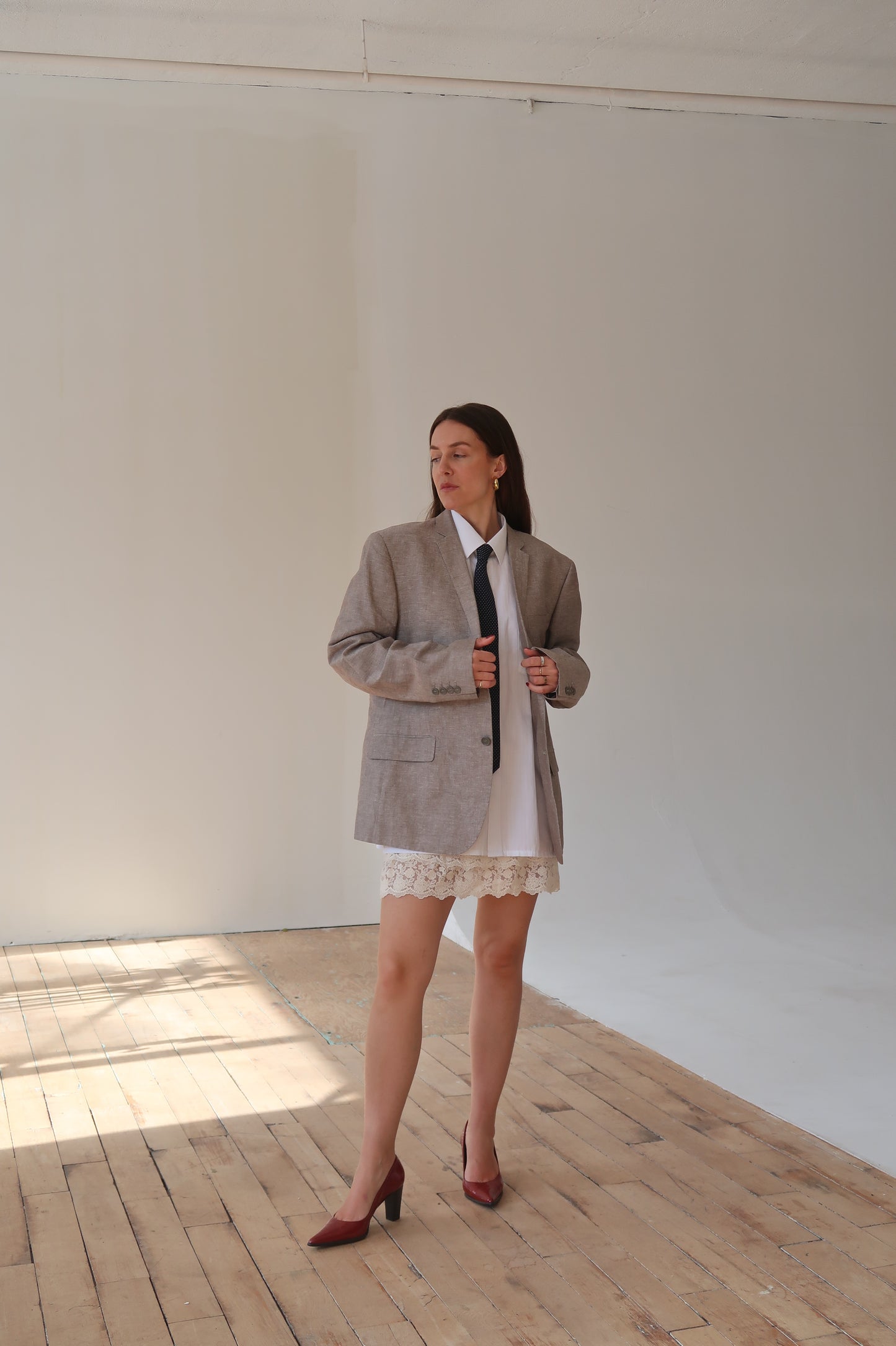 Vintage Linen Suit Jacket
