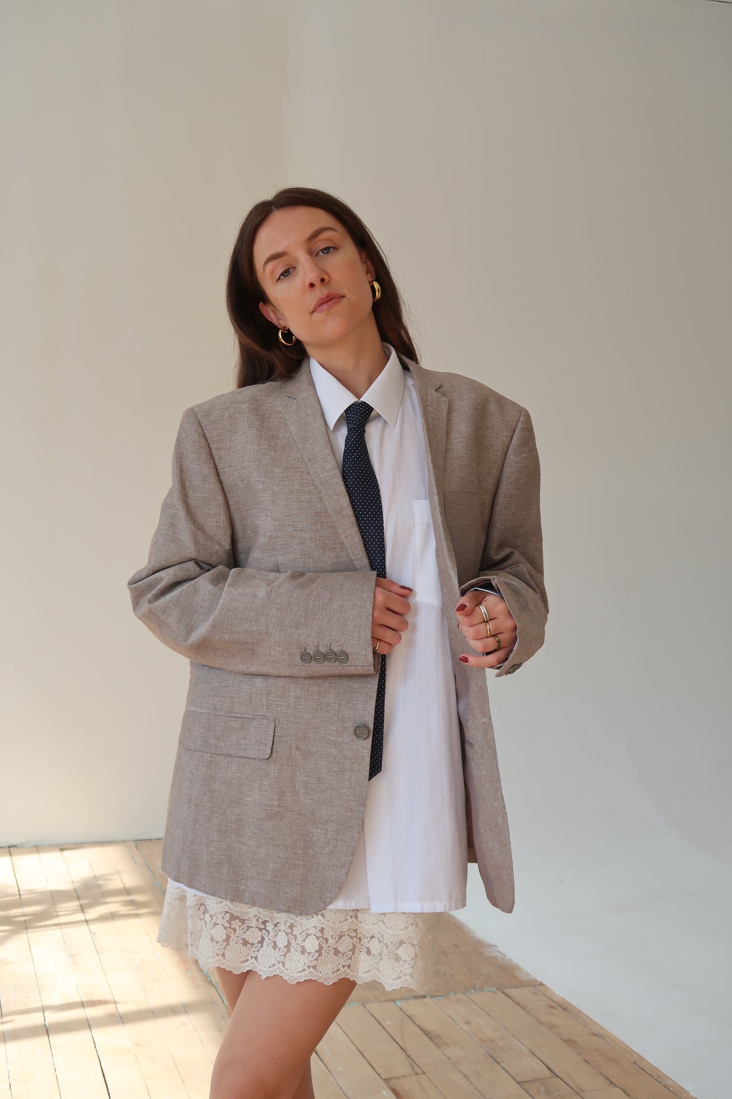 Vintage Linen Suit Jacket