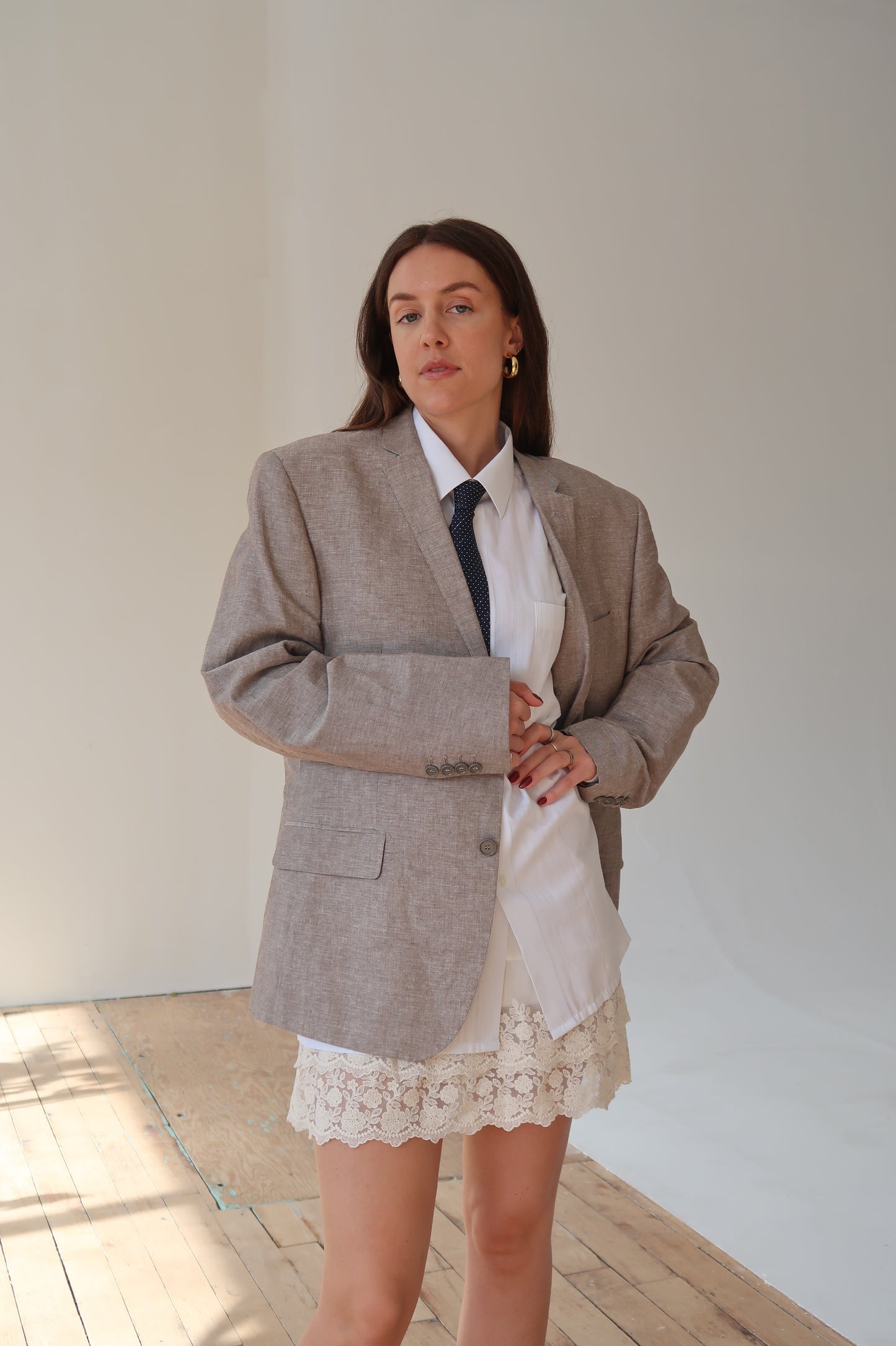 Vintage Linen Suit Jacket