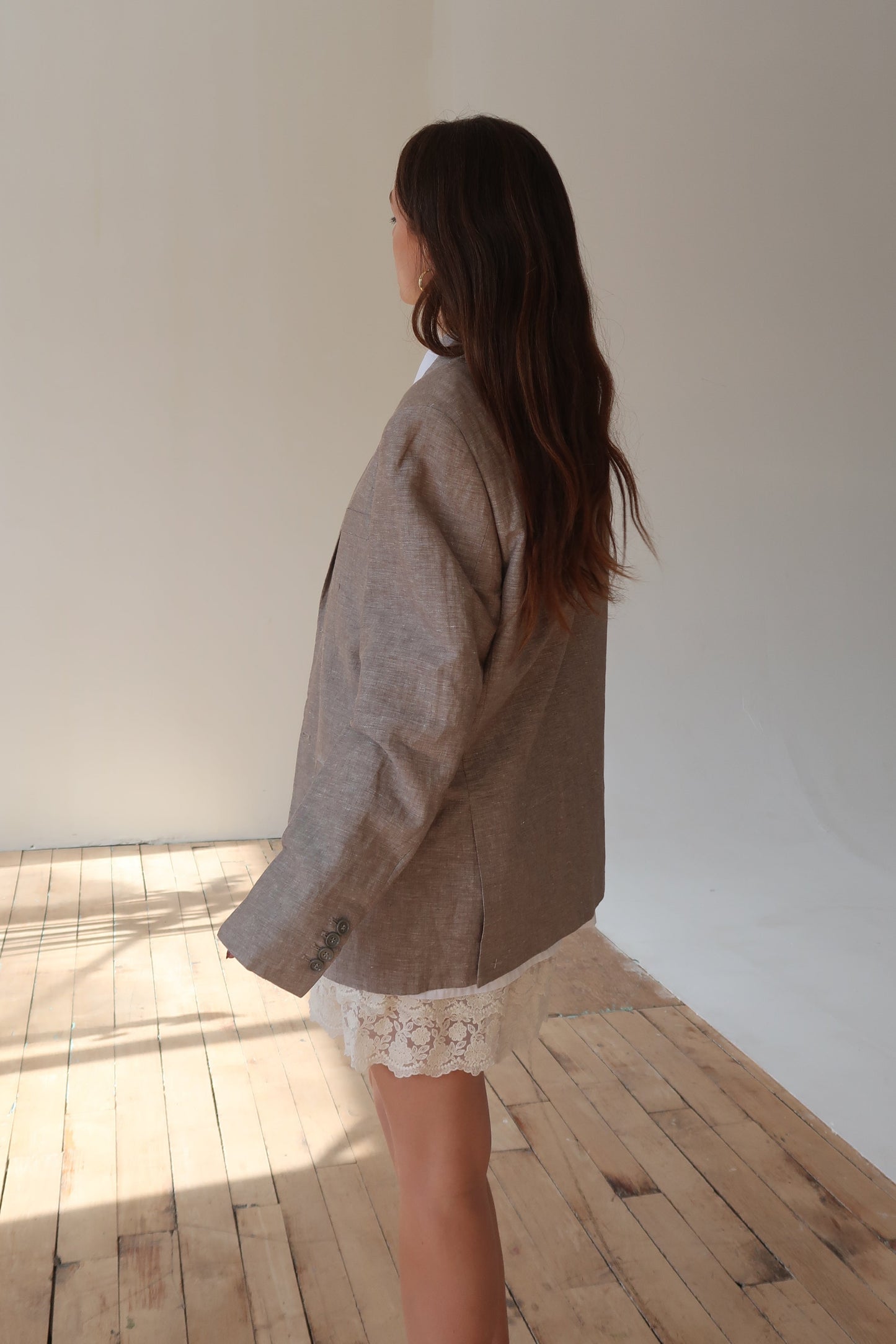 Vintage Linen Suit Jacket
