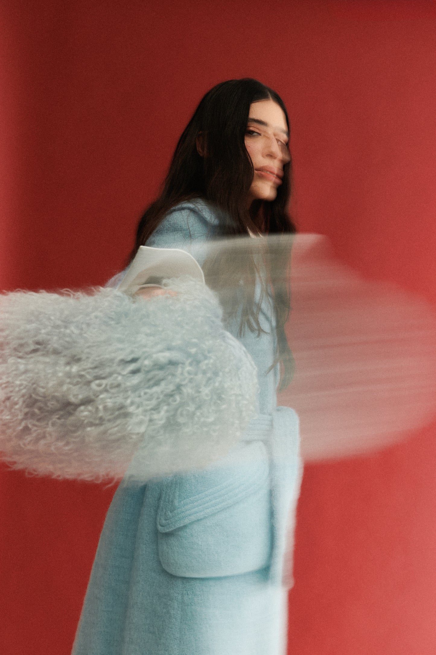 Vintage 1960's Blue Wool Coat