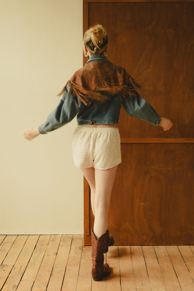 Vintage Western Denim and Suede Matching Set