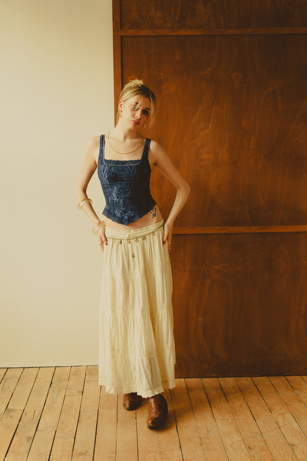 Vintage Boho Maxi Maxi Skirt