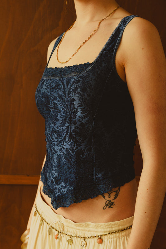 Vintage Deep Blue Bustier