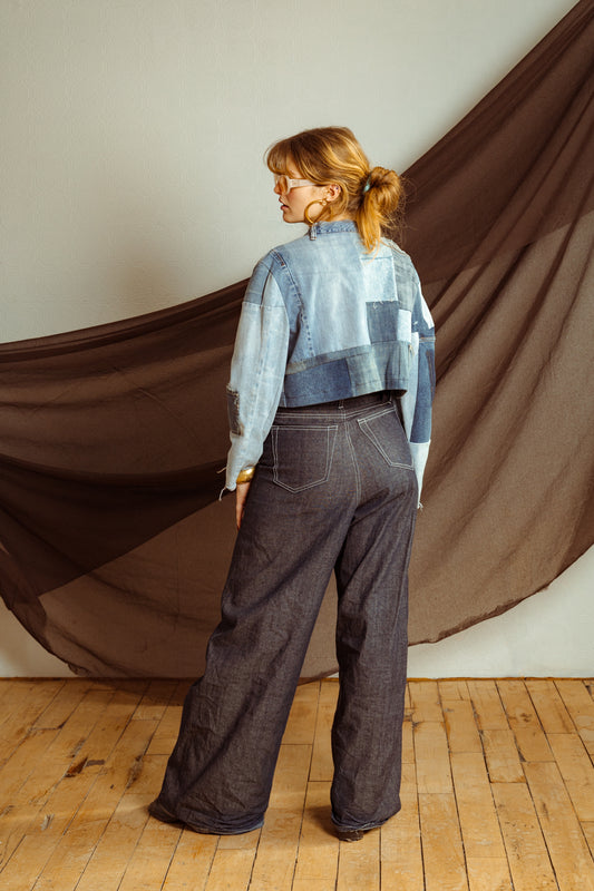 Upcycled Vintage Denim Patchwork Jacket