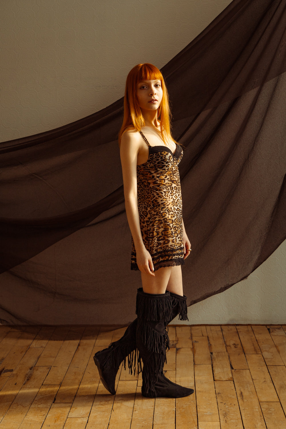 Suede High Boots with Fringe – Boho Style