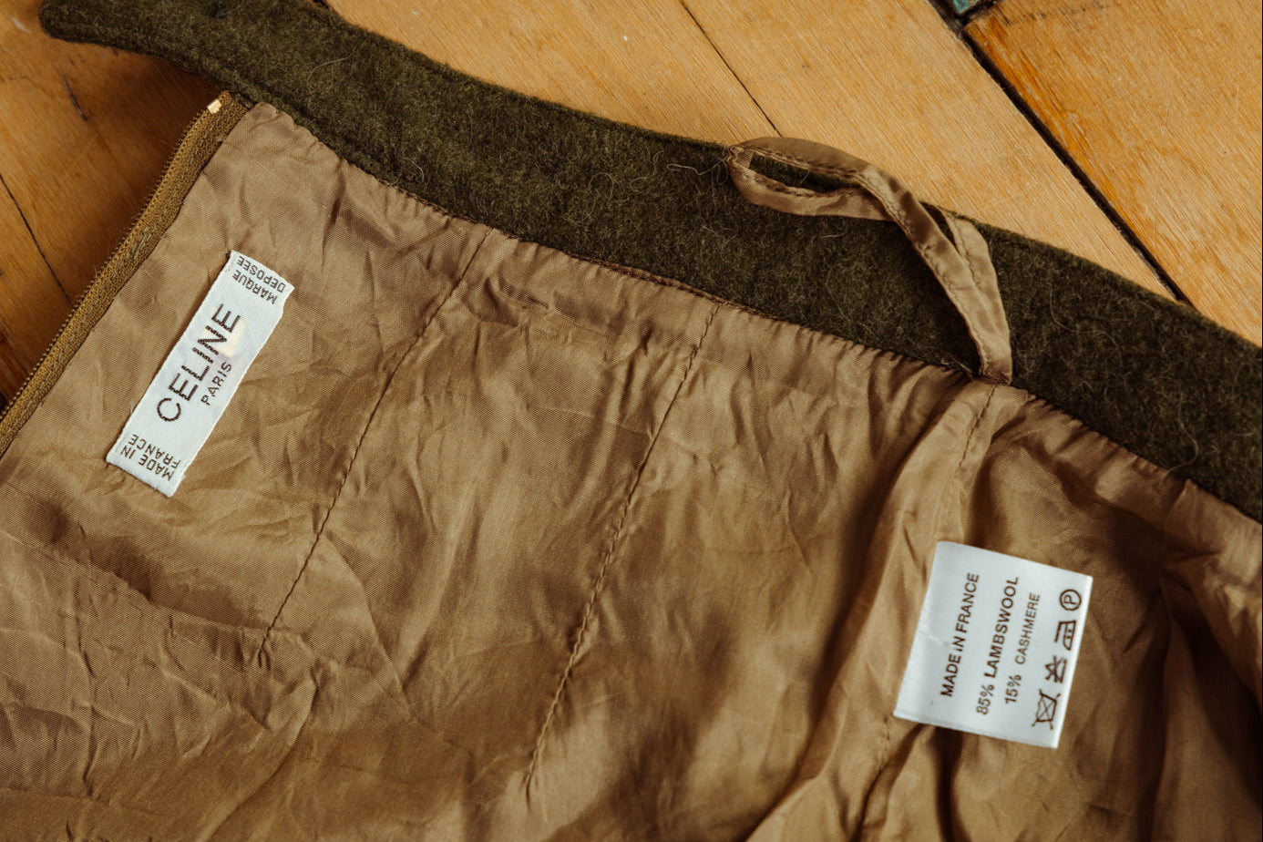 Vintage CELINE Cashmere High-Waist Skirt