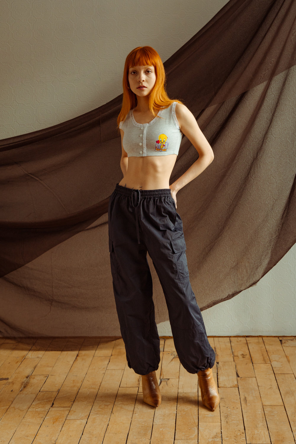 JW Anderson Navy Blue Utility Track Pants