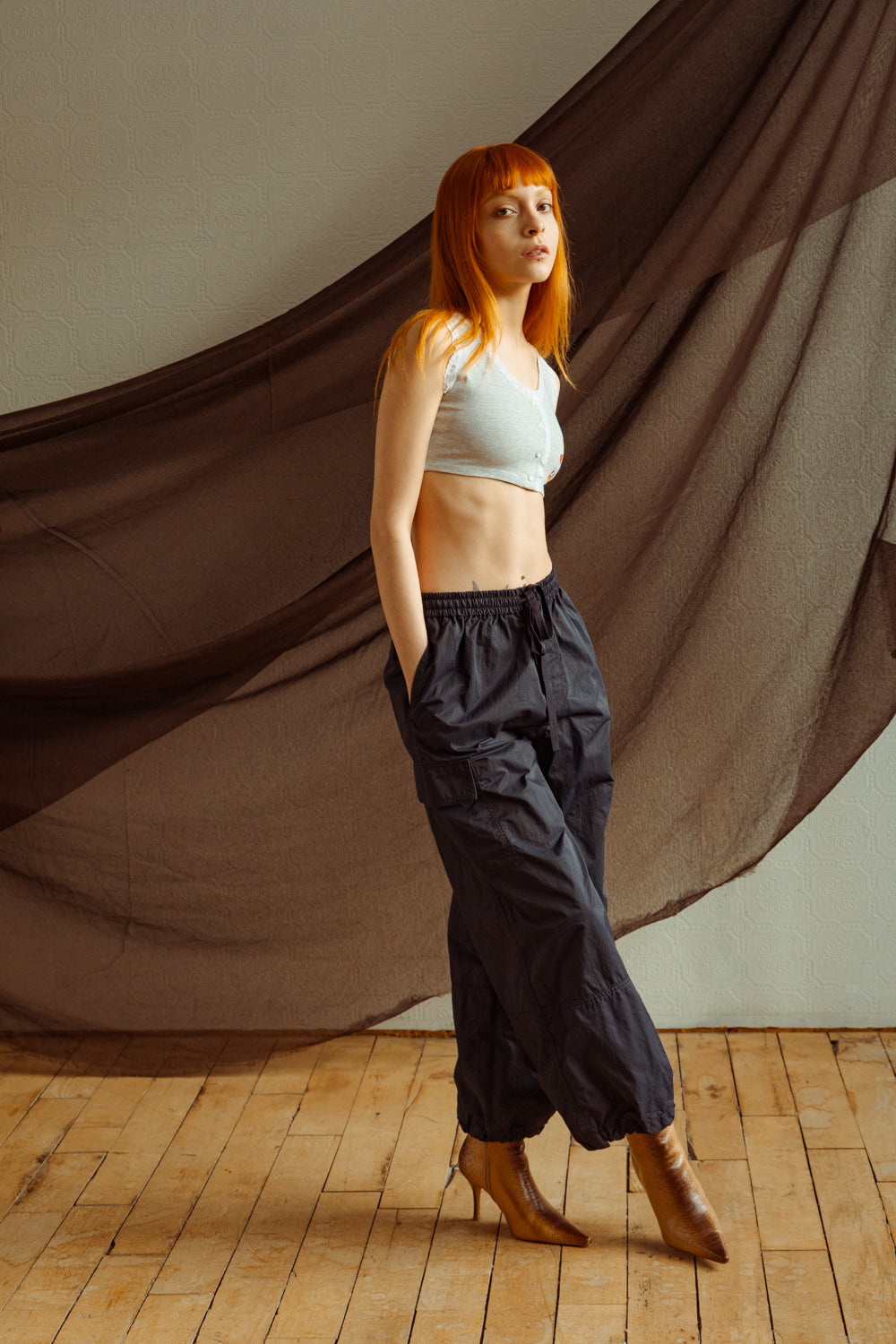 JW Anderson Navy Blue Utility Track Pants