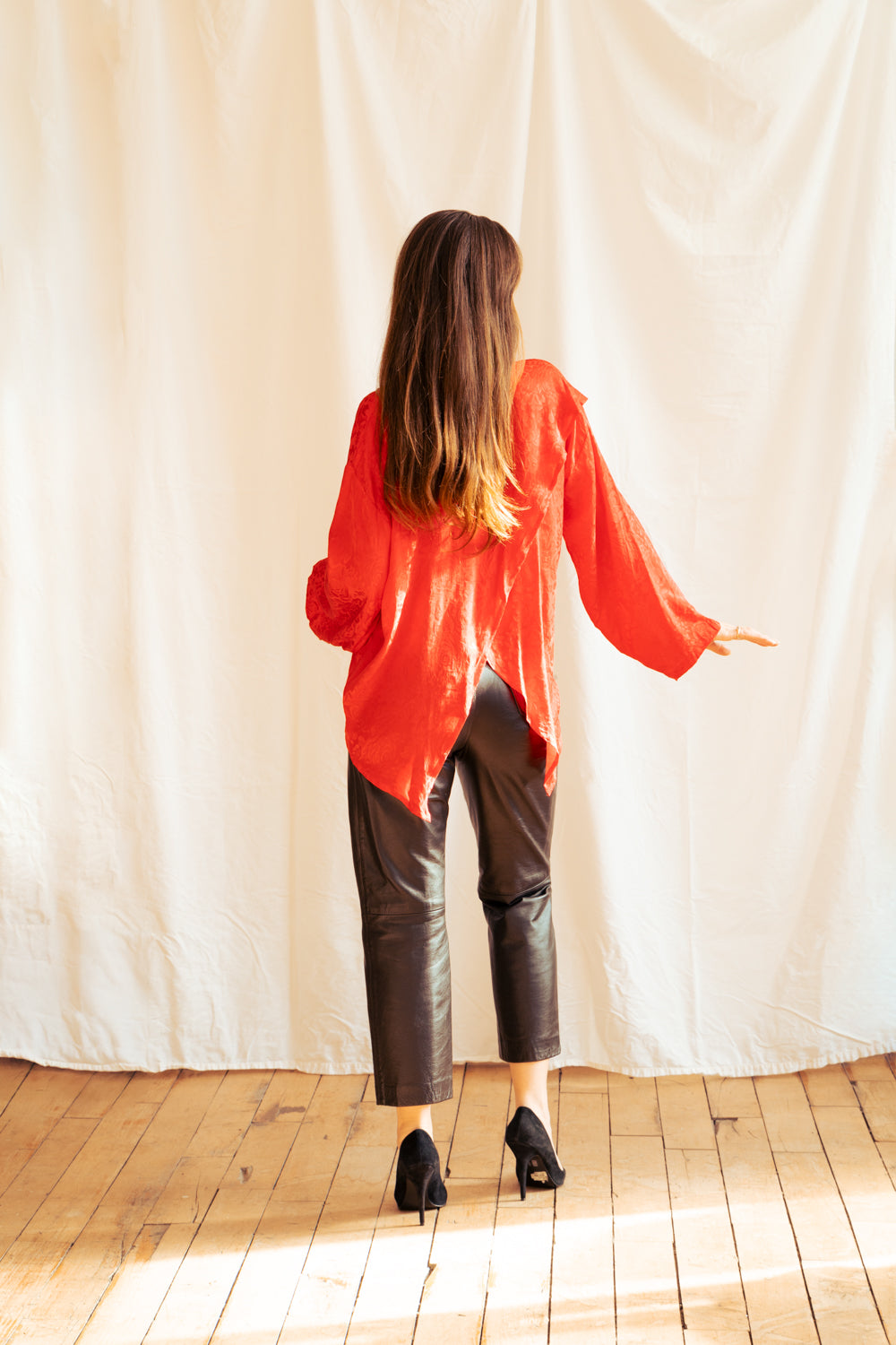 Vintage 80's Asymmetrical Silk Blouse