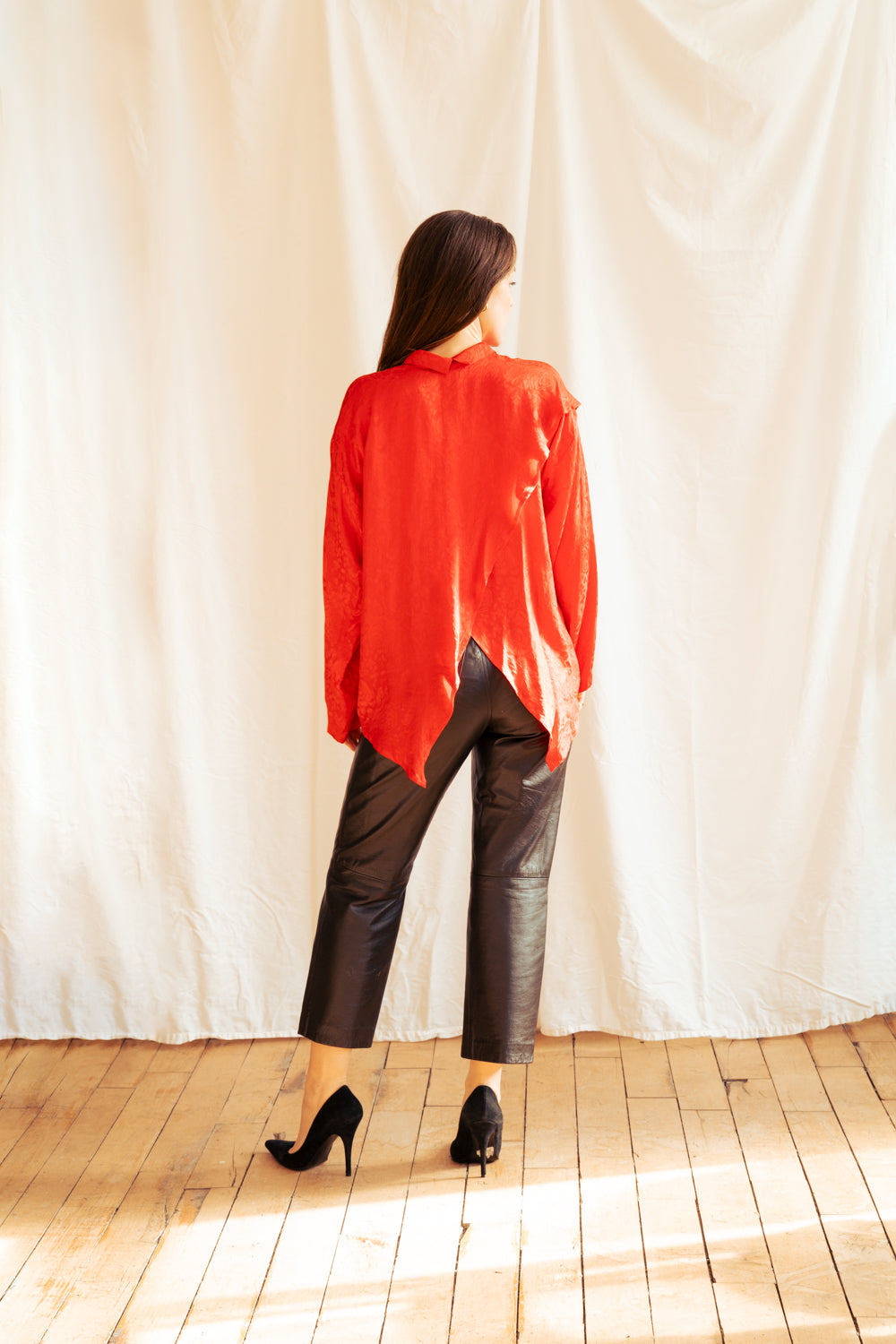 Vintage 80's Asymmetrical Silk Blouse