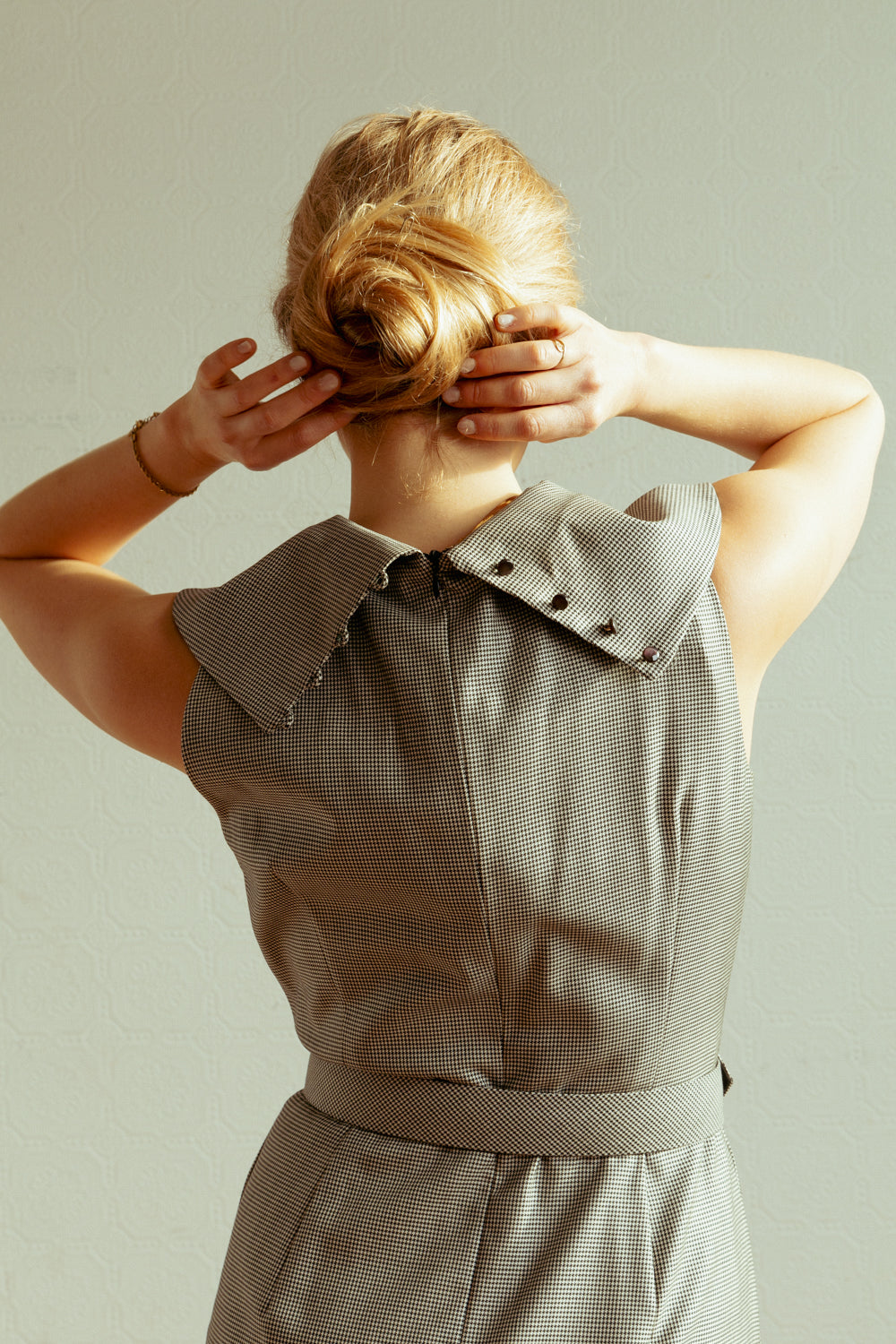 ESCADA Houndstooth Retro Dress with Matching Belt