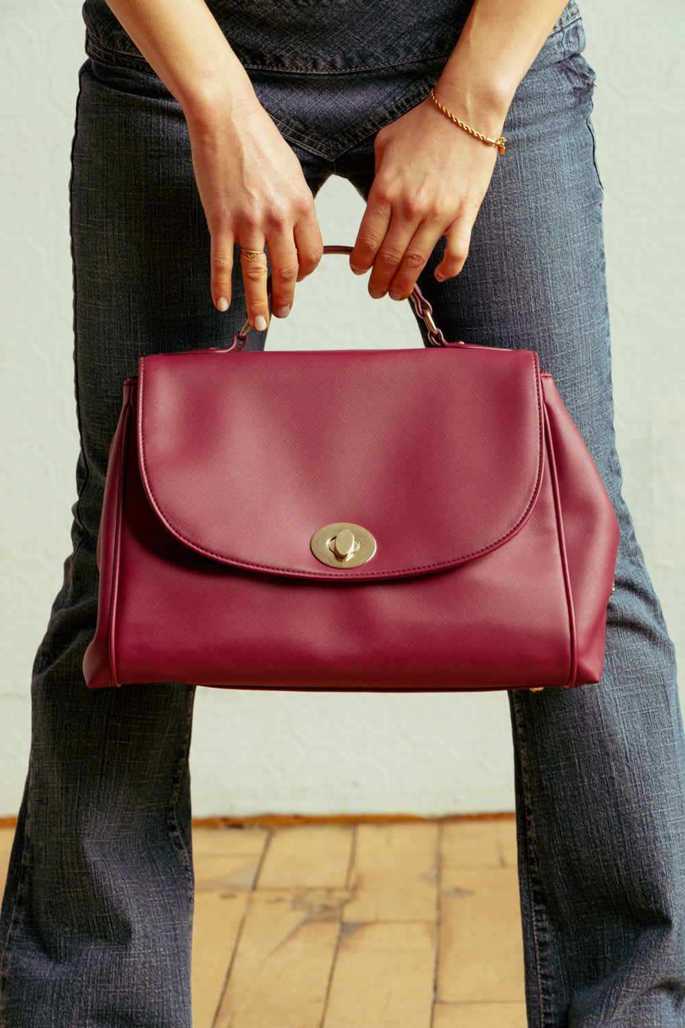 Red Leather Purse - Made in Italy