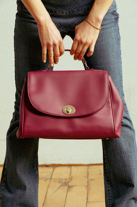 Red Leather Purse - Made in Italy