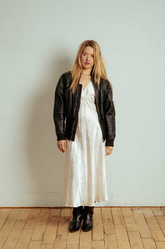 Vintage 90's Leather Bomber Jacket