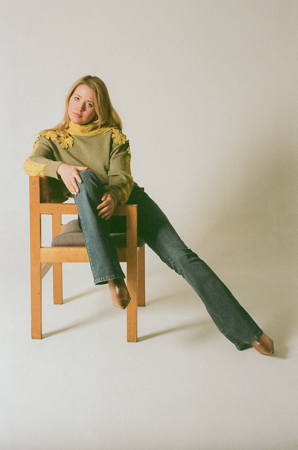 Vintage 80s Designer ESCADA Knit Turtleneck Sweater