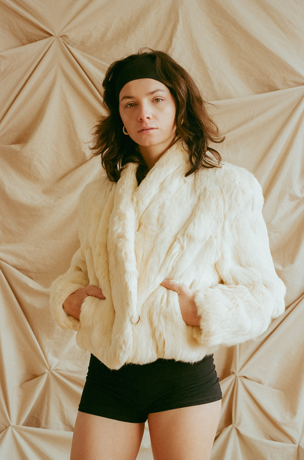 70s Vintage Rabbit Fur Jacket