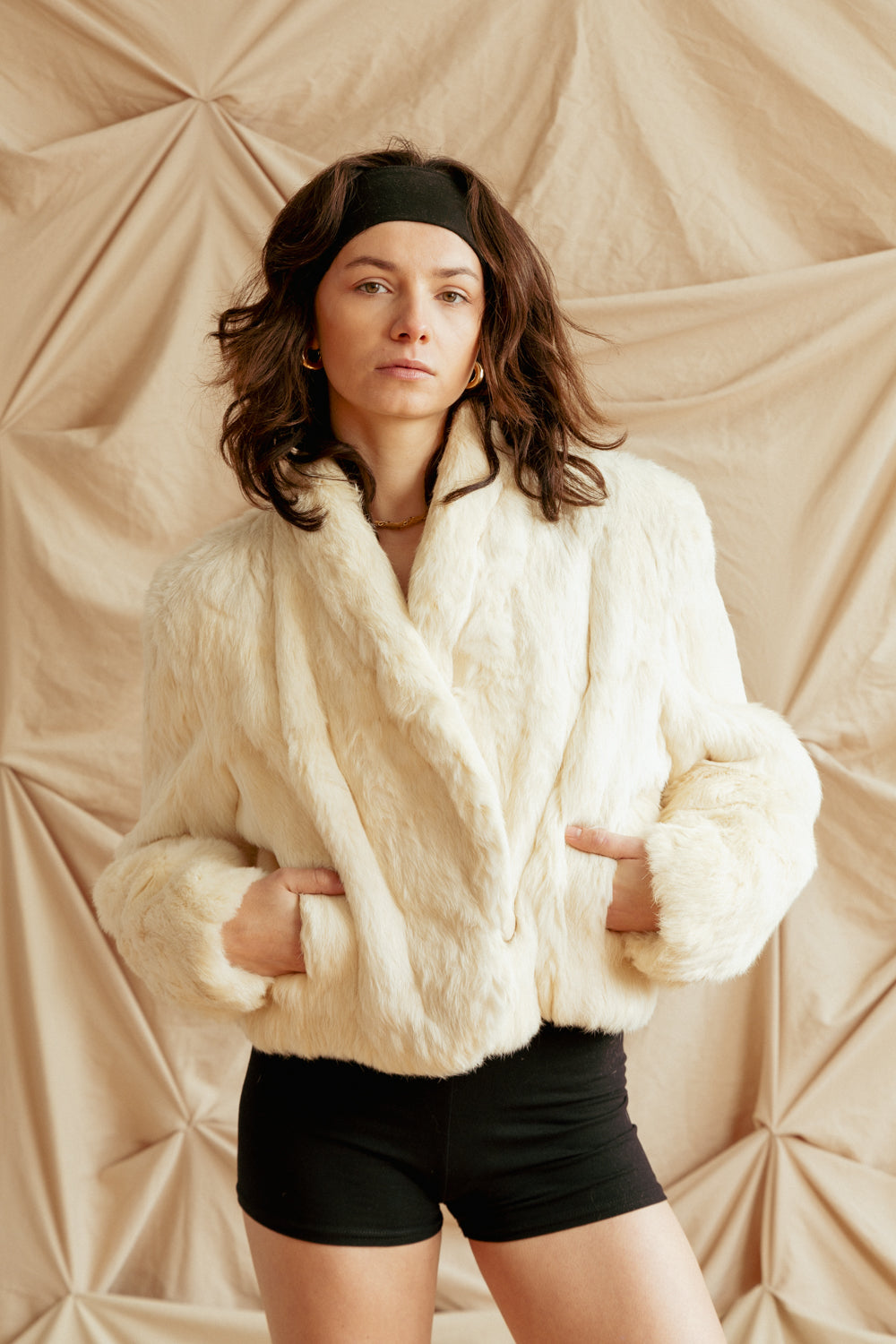 70s Vintage Rabbit Fur Jacket