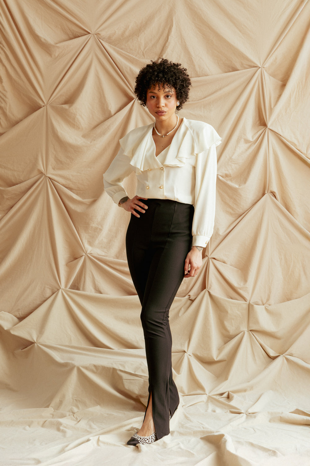 Vintage 80s Flowy Blouse