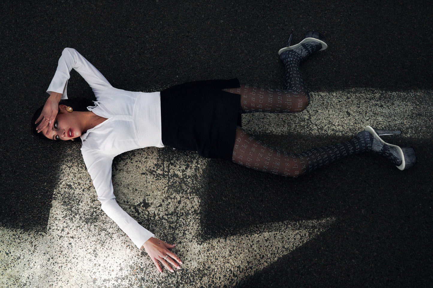 Vintage 90's dead stock printed tights