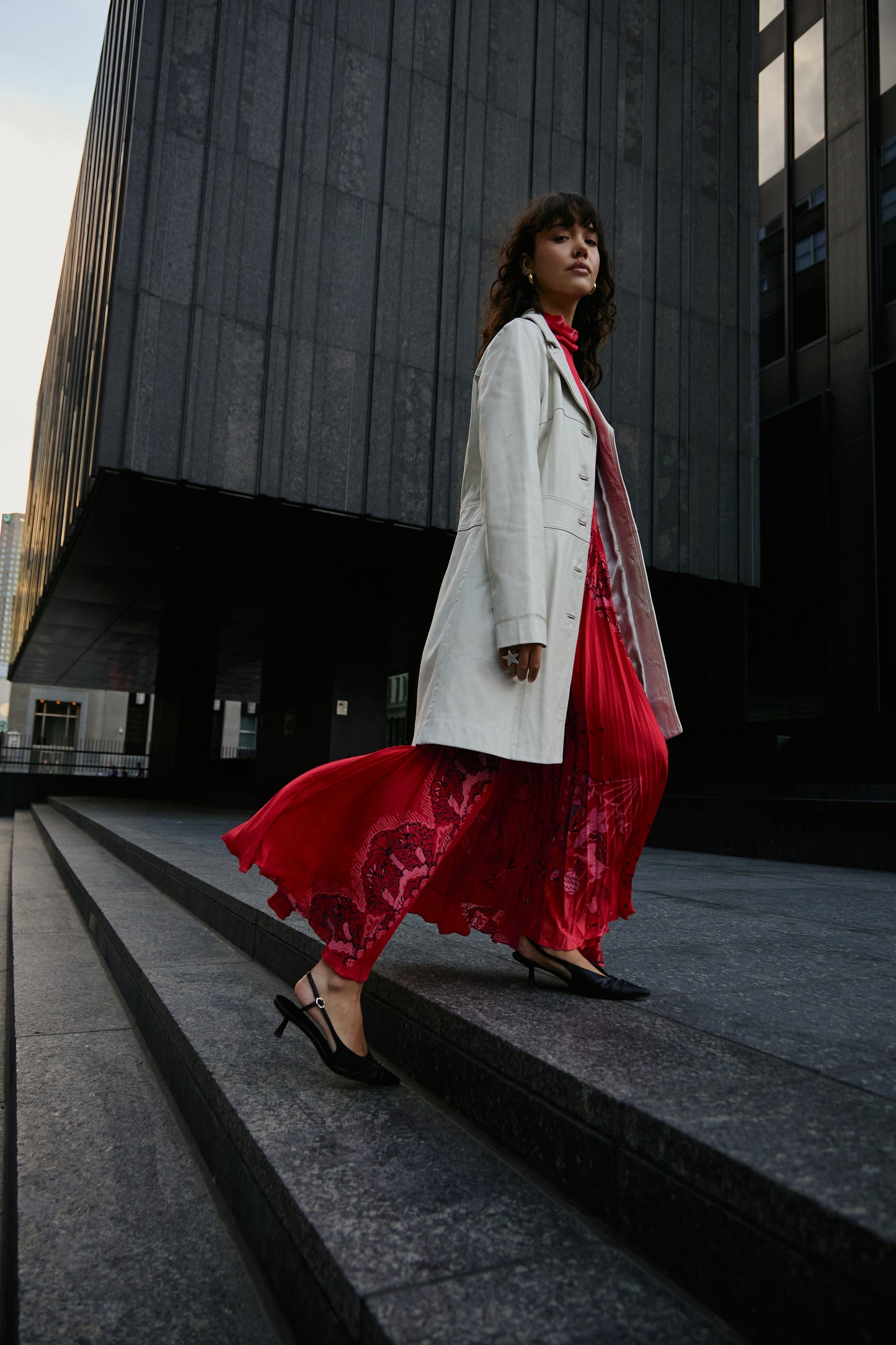 Vintage White Leather Jacket