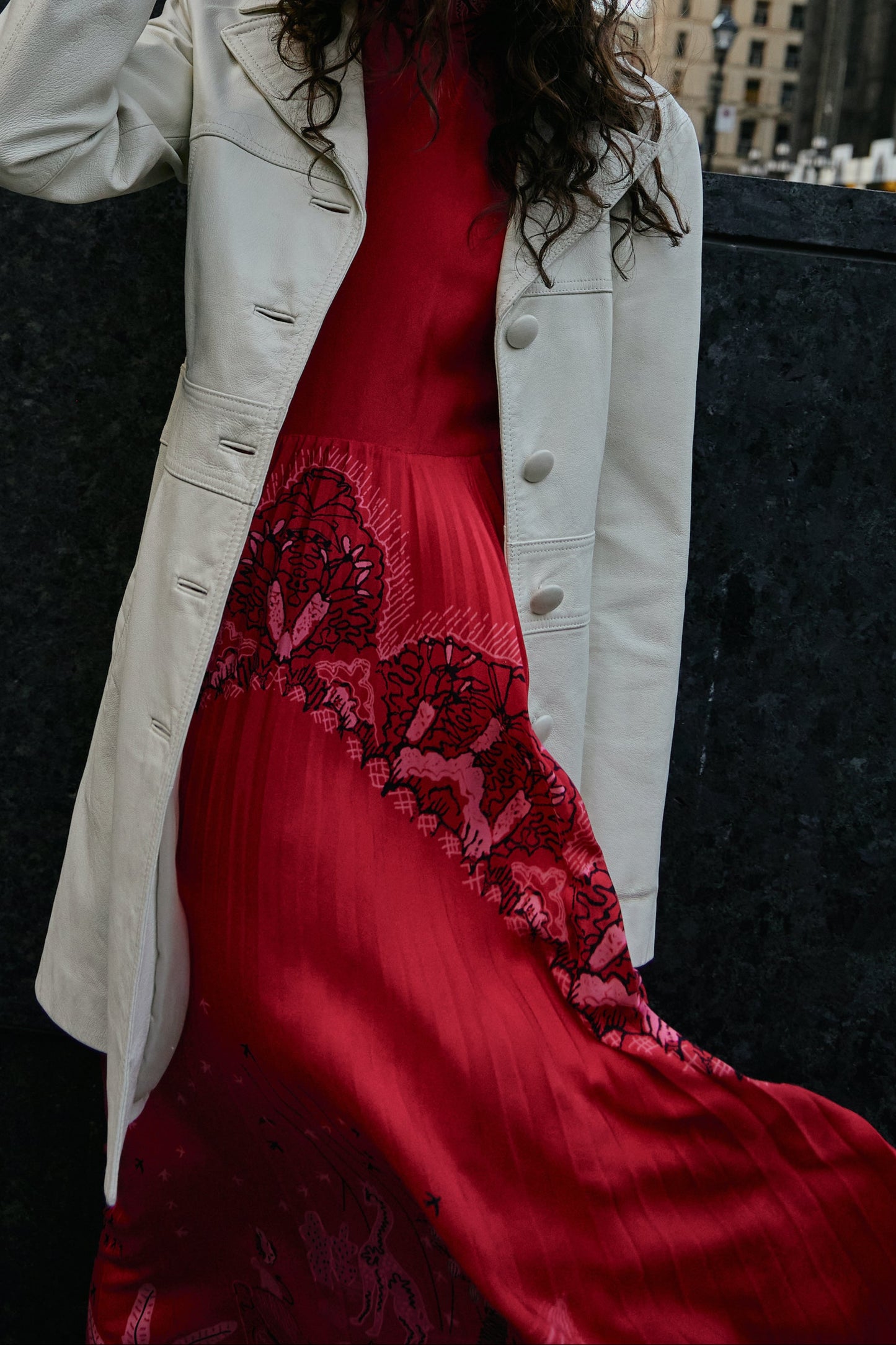 Valentino Pleated Maxi Dress